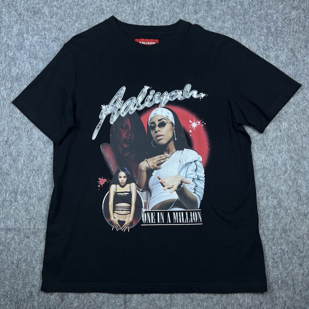 Aaliyah X Shoe Palace Men's One In A Million Graphic T-Shirt Black Size Large
